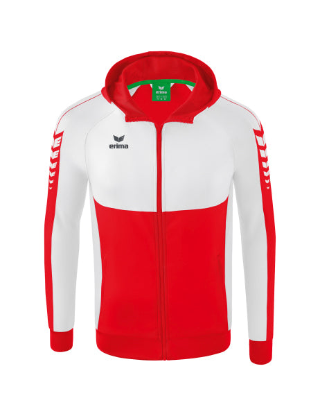 Erima - Six Wings Trainingsjack Met Capuchon - Rood/Wit