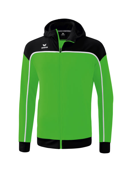 Erima - Change By Erima Trainingsjack Met Capuchon - Green/Zwart/Wit