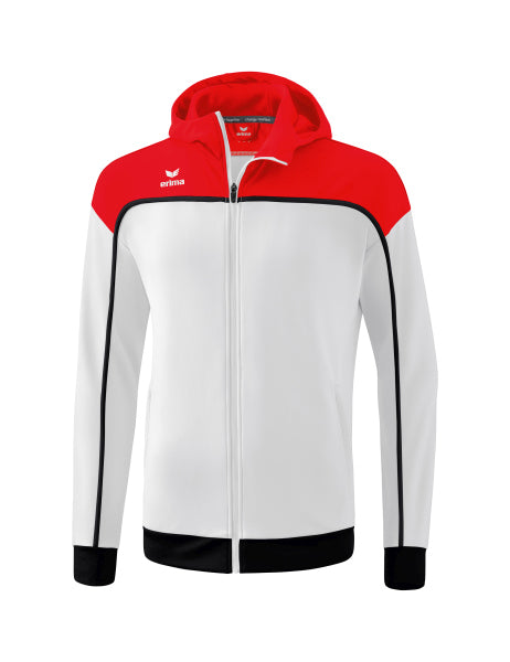 Erima - Change By Erima Trainingsjack Met Capuchon - Wit/Rood/Zwart