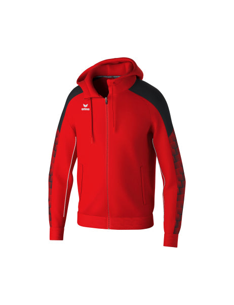 Erima - Evo Star Trainingsjack Met Capuchon - Rood/Zwart