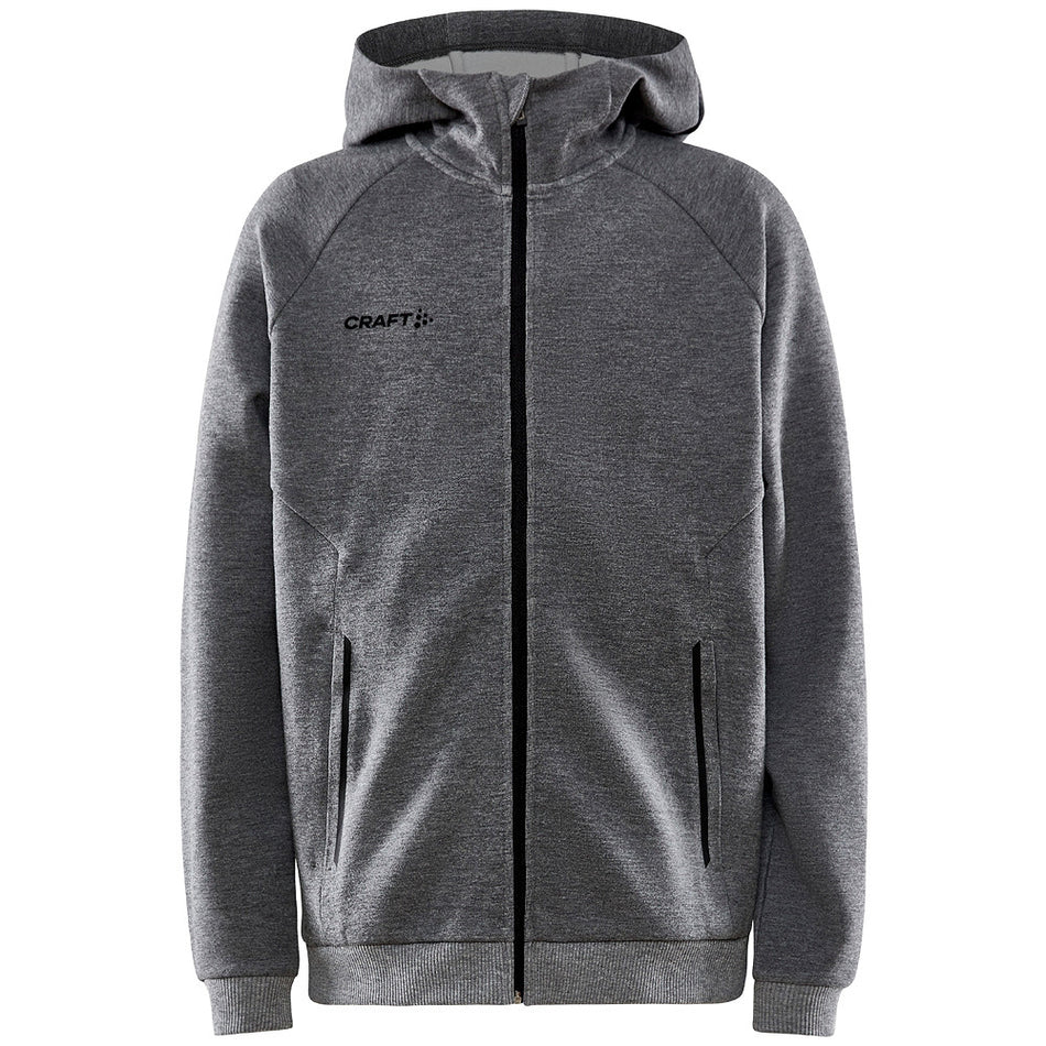 Craft - Core Soul Full Zip Hood Jr - Dk Grey Melange