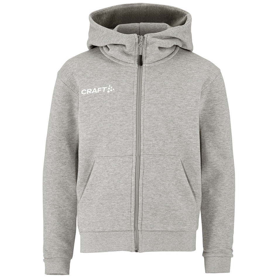 Craft - Community 2.0 Fz Hoodie Jr - Grey Melange