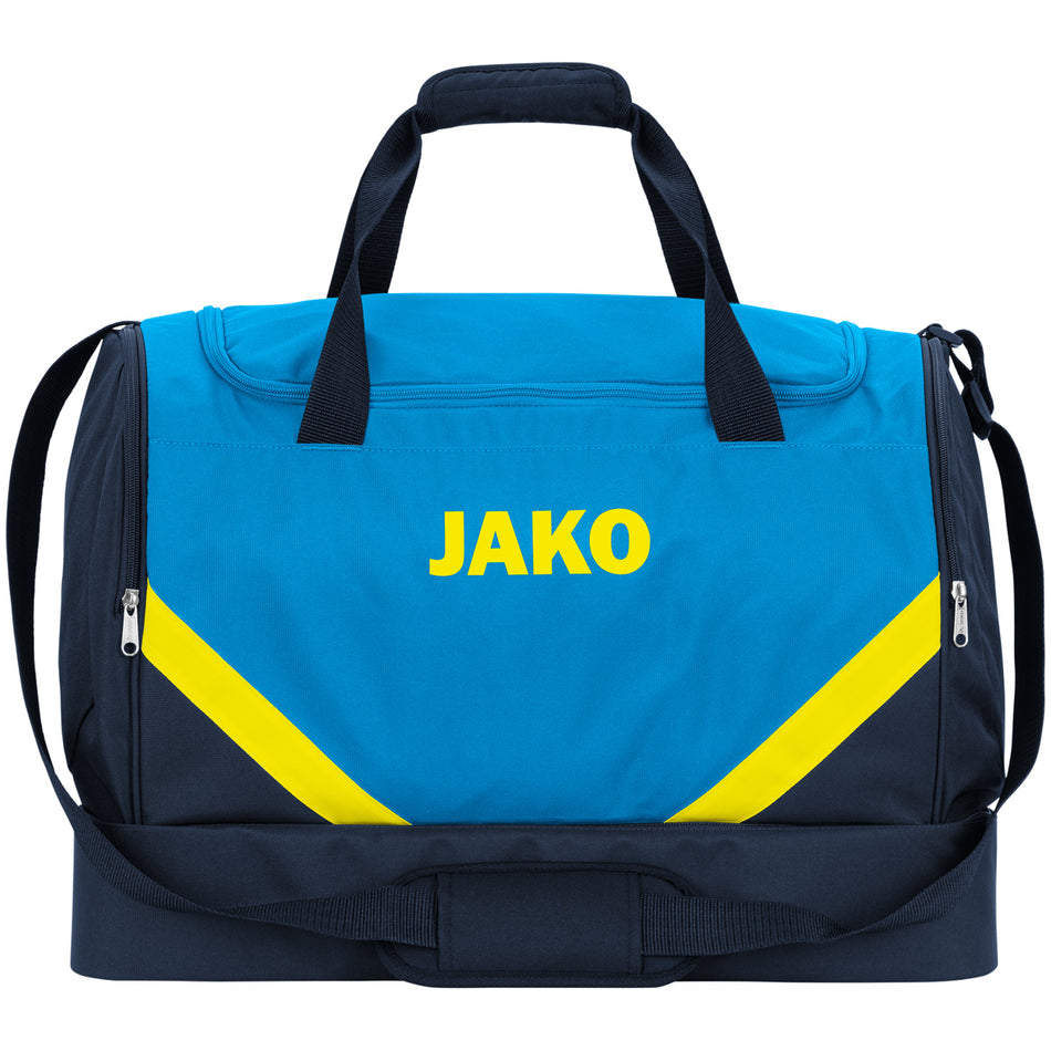 Jako - Sporttas Iconic Met Bodemvak - Jako-Blauw/Marine/Fluogeel