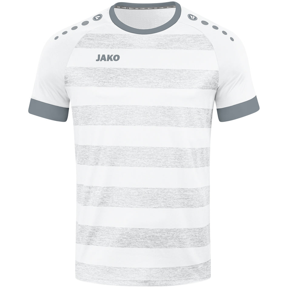 Jako - Shirt Celtic Melange Km - Wit/Steengrijs