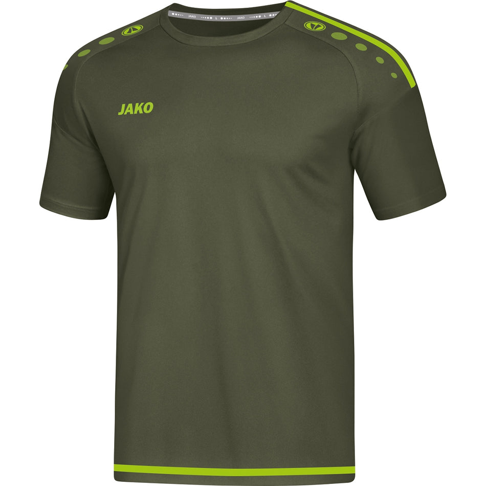 Jako - Shirt Striker 2.0  Km - Kaki/Fluogroen