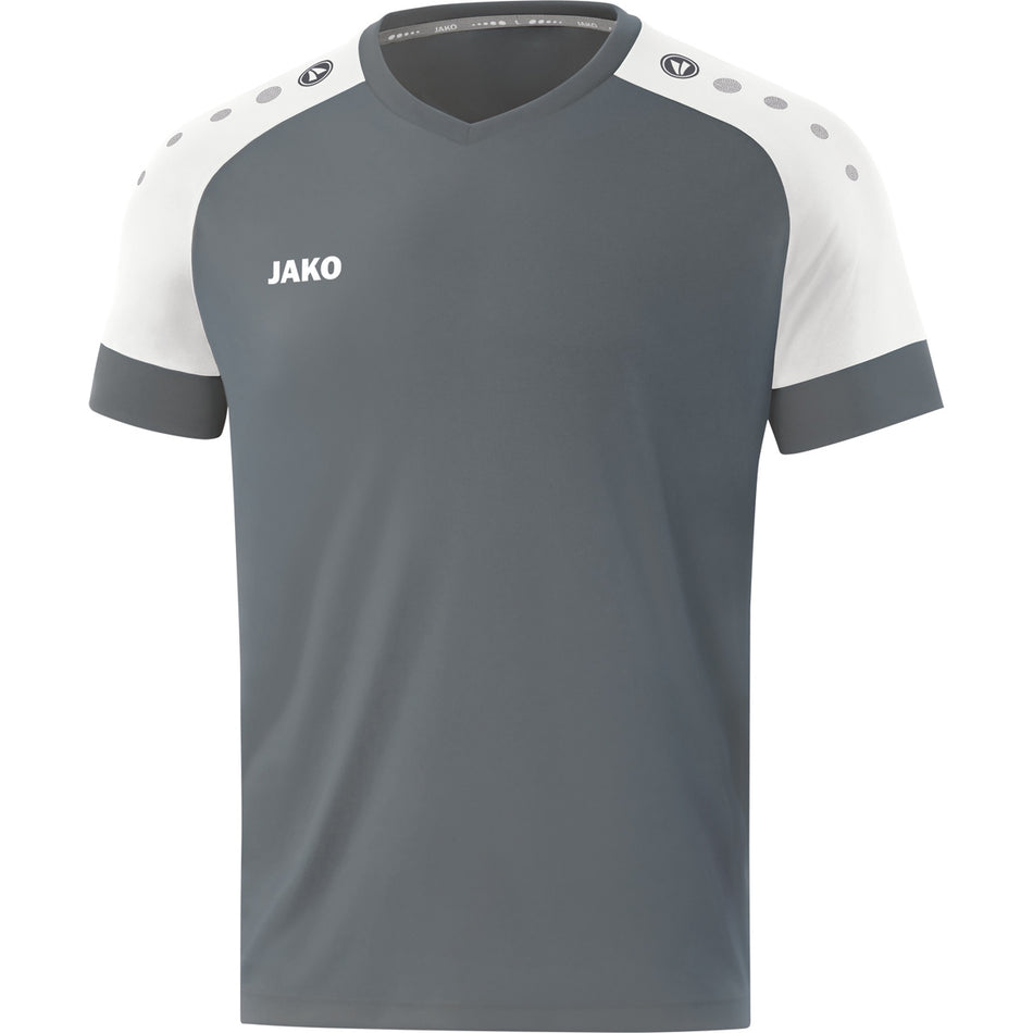 Jako - Shirt Champ 2.0 Km - Steengrijs/Wit