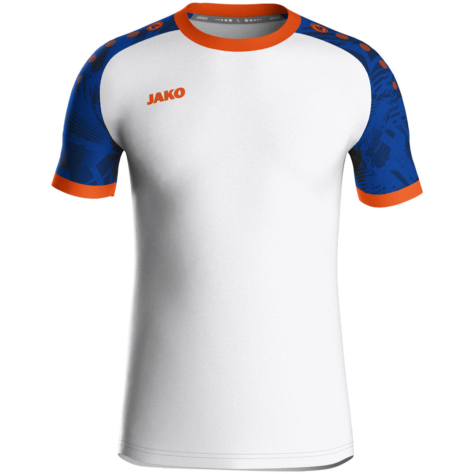 Jako - Shirt Iconic Km - Wit/Sportroyal/Fluo Oranje