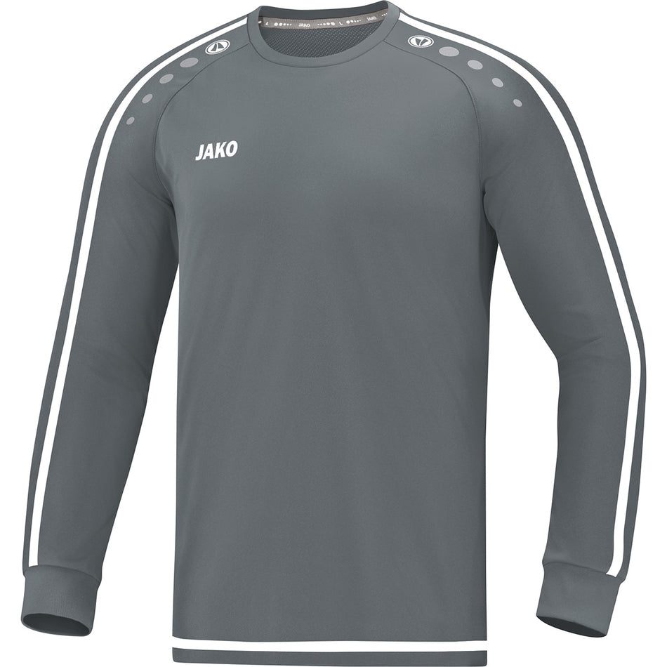 Jako - Shirt Striker 2.0 Lm - Steengrijs/Wit