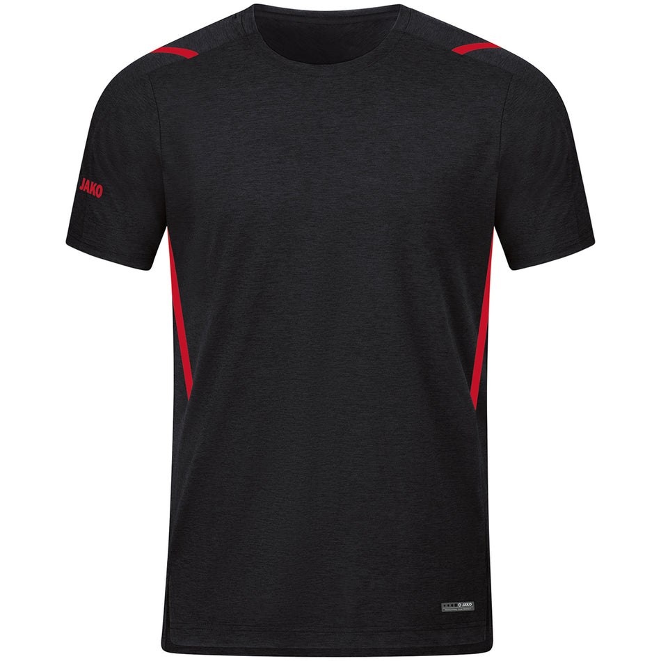 Jako - T-Shirt Challenge - Zwart Gemeleerd/Rood