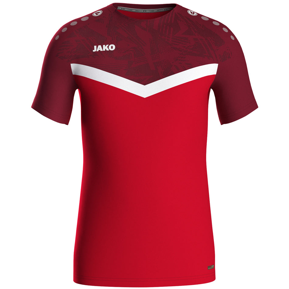 Jako - T-Shirt Iconic - Rood/Wijnrood