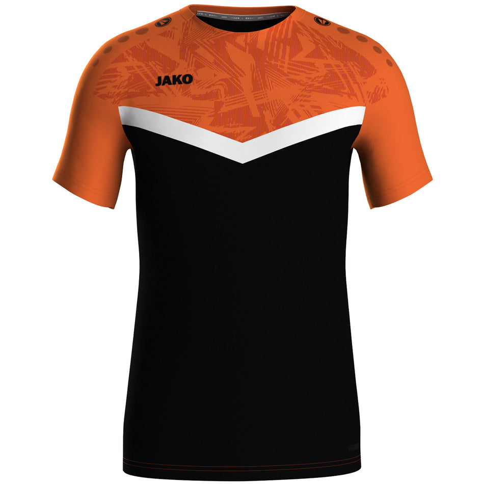 Jako - T-Shirt Iconic - Zwart/Fluo Oranje