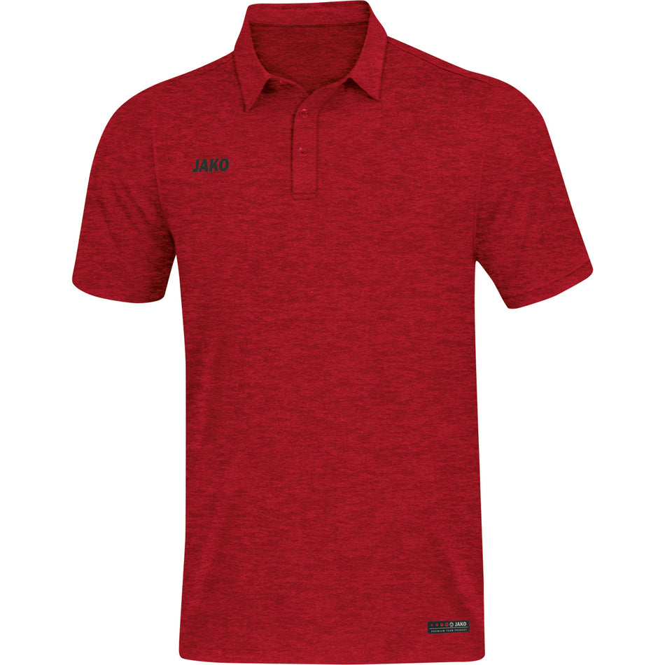 Jako - Polo Premium Basics - Rood Gemeleerd