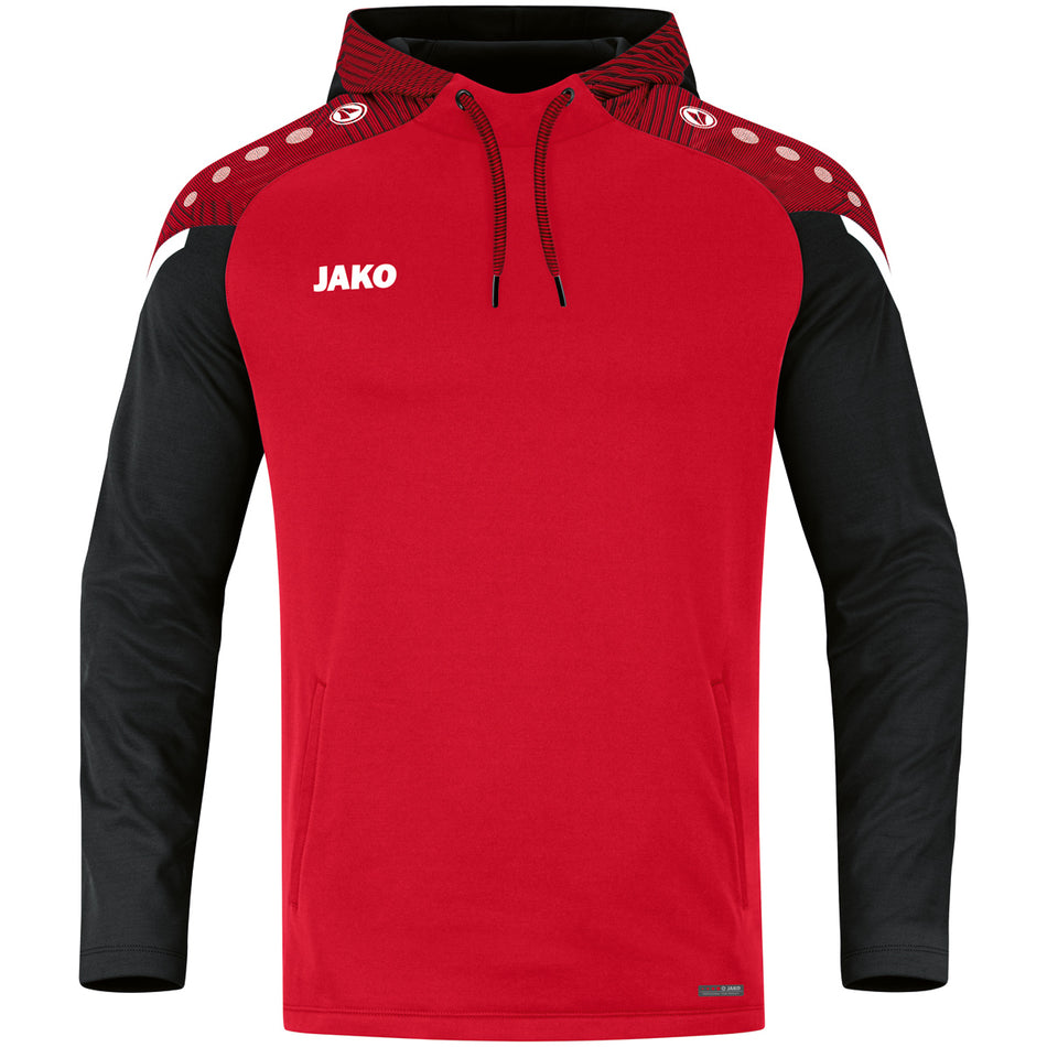 Jako - Sweater Met Kap Performance - Rood/Zwart