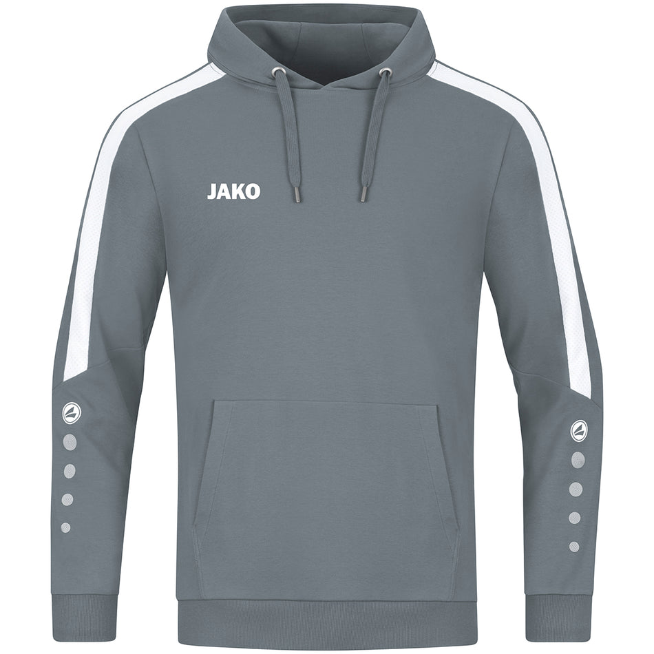 Jako - Sweater Met Kap Power - Steengrijs