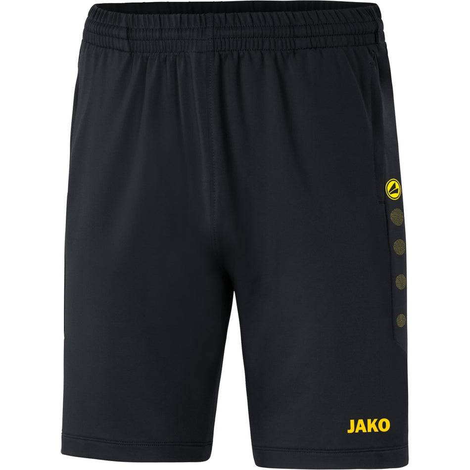 Jako - Trainingsshort Premium - Zwart/Citroen