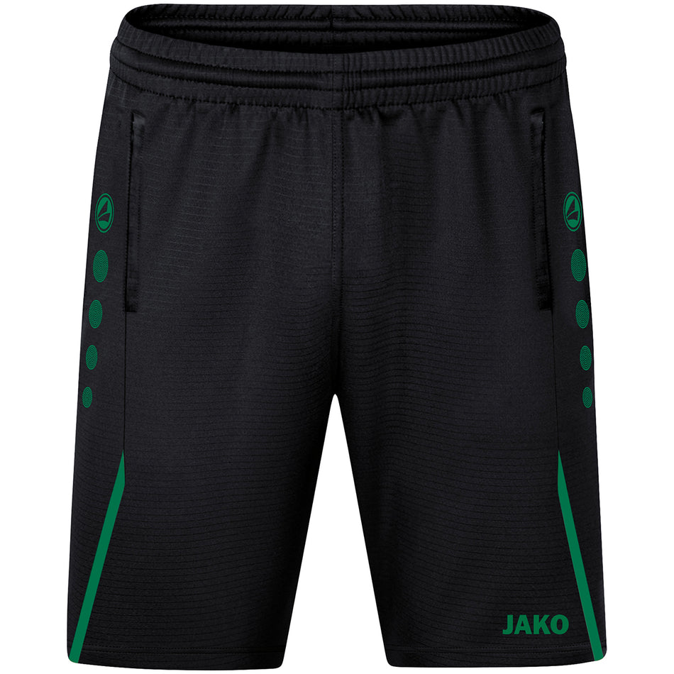 Jako - Trainingsshort Challenge - Zwart/Sportgroen