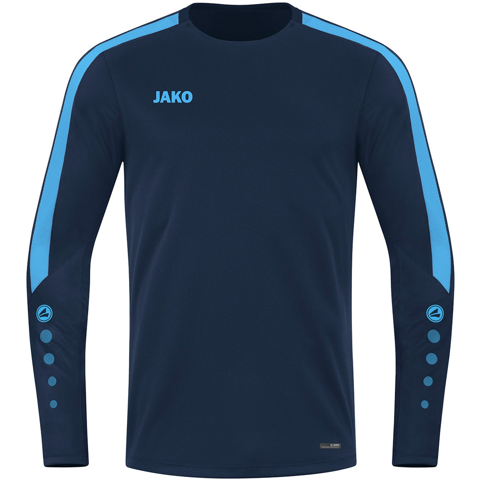 Jako - Sweater Power - Marine/Hemelsblauw