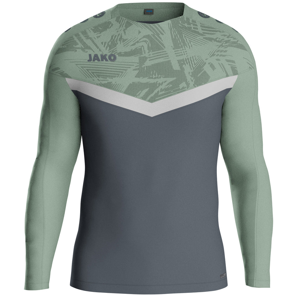 Jako - Sweater Iconic - Anthra Light/Mintgroen/Zachtgrijs