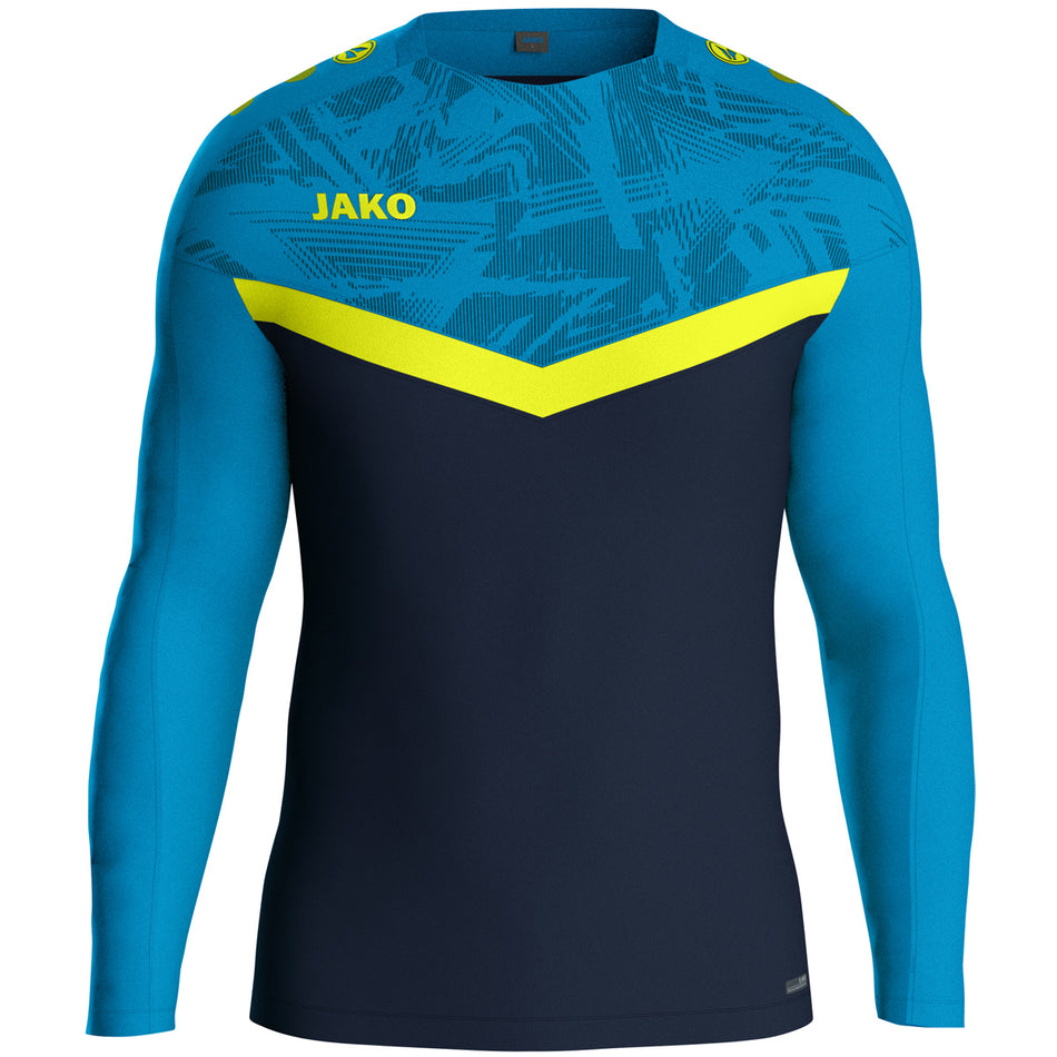 Jako - Sweater Iconic - Marine Jako-Blauw/Fluogeel