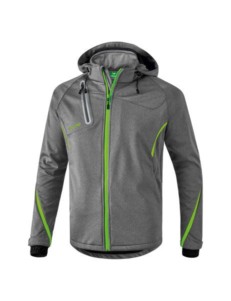 Erima - Functioneel Softshell Jack - Grey Melange/Green Gecko