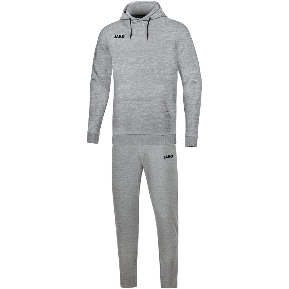 Jako - Joggingpak Base Met Hoody  - Steengrijs