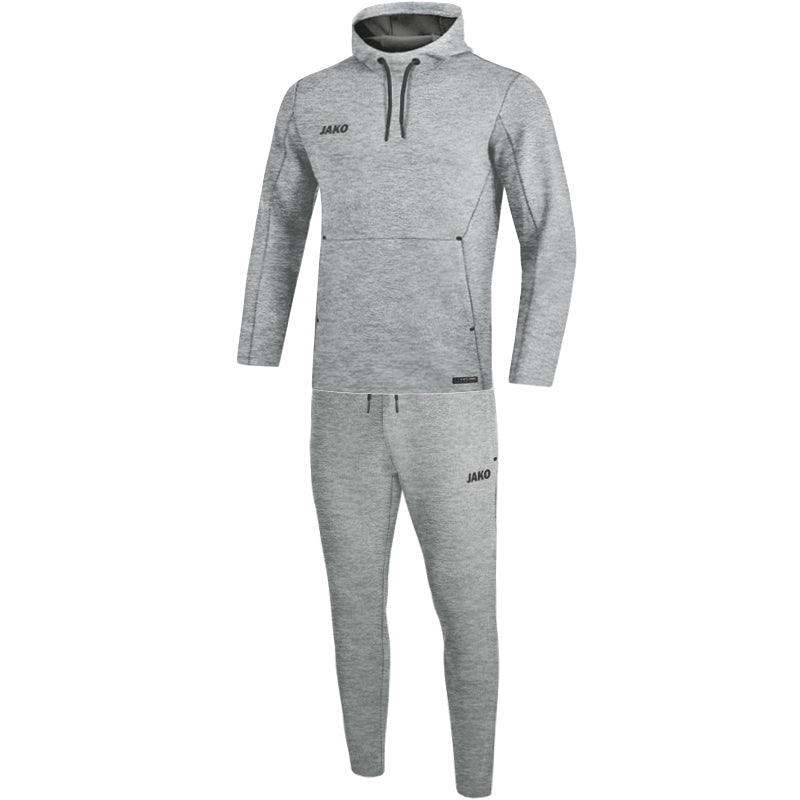 Jako - Joggingpak Met Sweaterkap Premium Basics - Grijs Gemeleerd