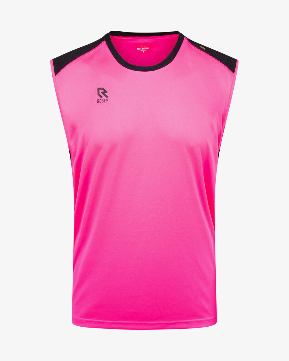 ROBEY - Performance Sleeveless Shirt - Neon Pink