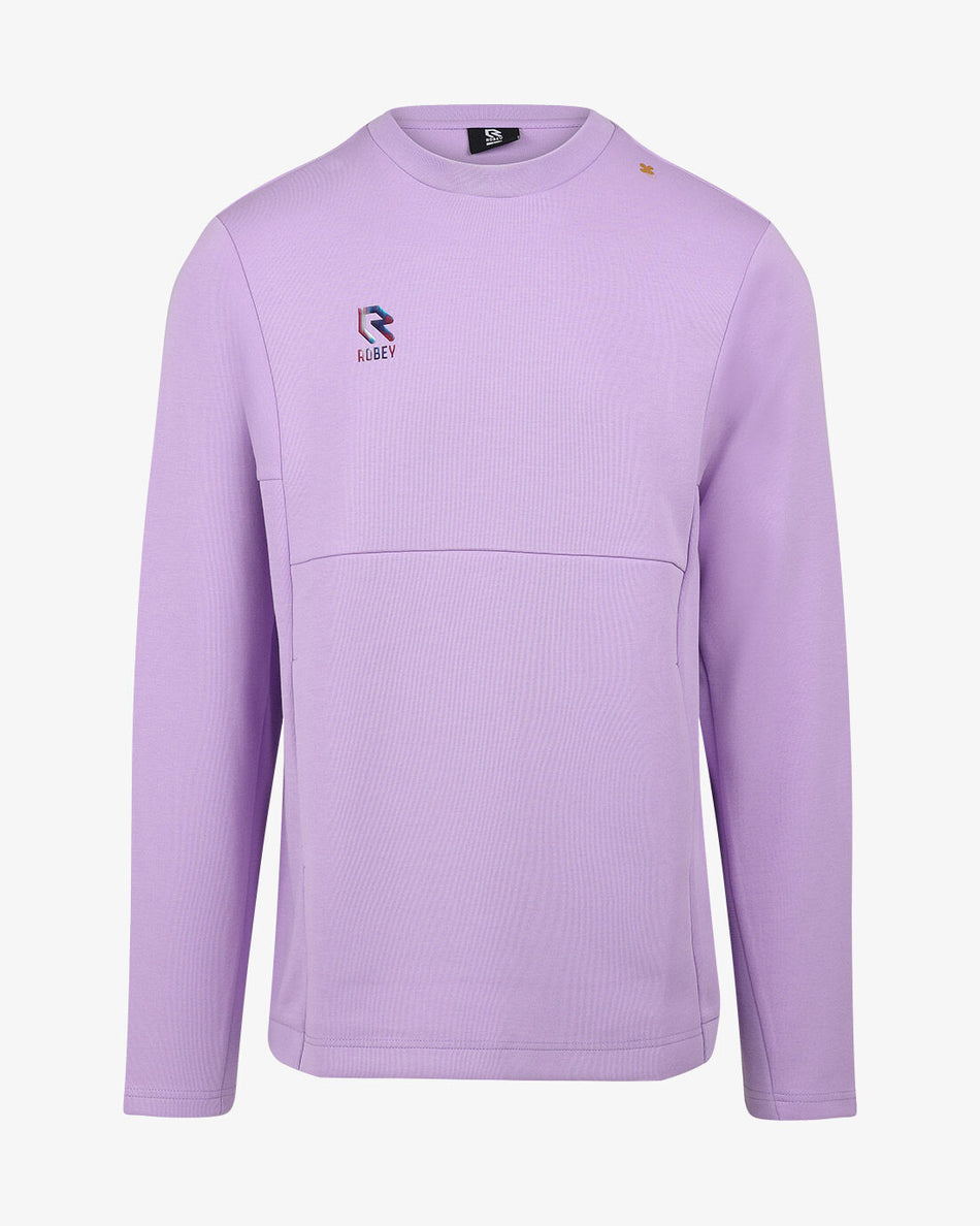 ROBEY - Off Pitch Cotton Crewneck Sweater - Lilac