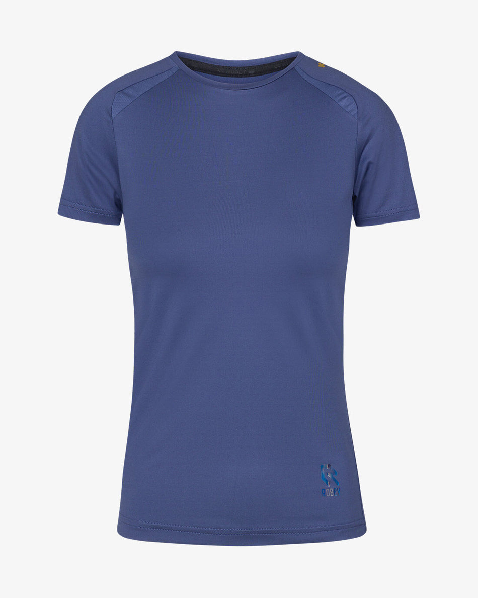 ROBEY - Women's Gym Shirt SS - De Nimes Blue