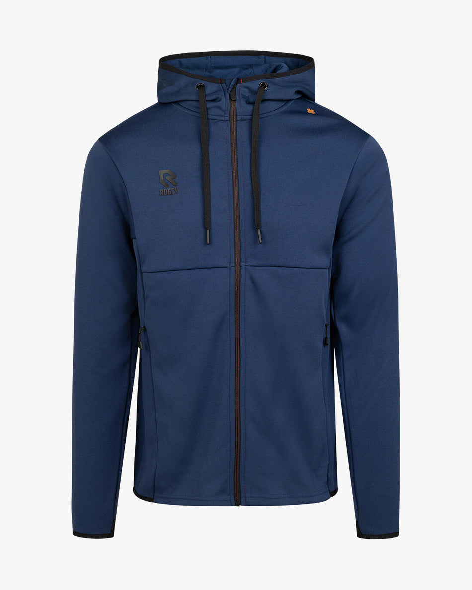 ROBEY - Off Pitch Scuba Full-Zip Hoodie - Navy