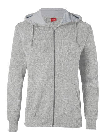 Masita Basic Zip Hoodie Women Grey-Melange