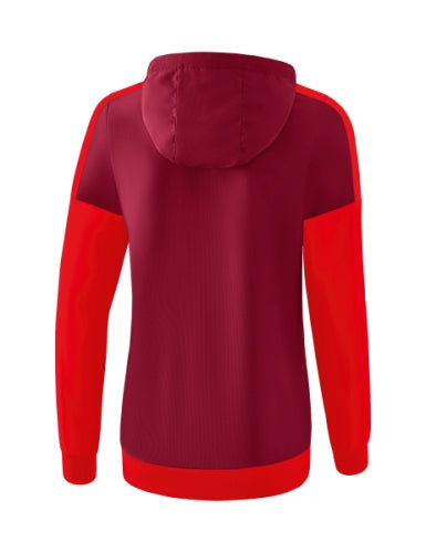 Erima Squad tracktop jack met capuchon Dames - bordeaux/rood