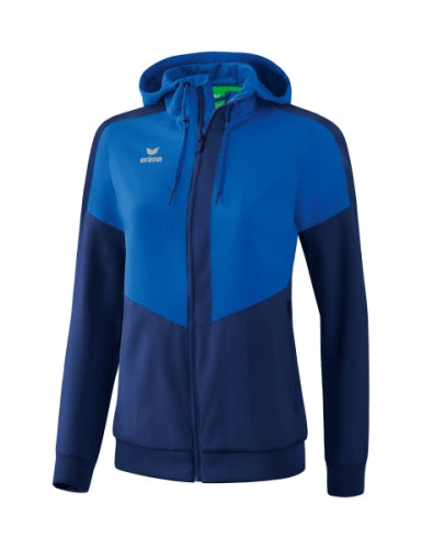 Erima Squad tracktop jack met capuchon Dames - new royal/new navy