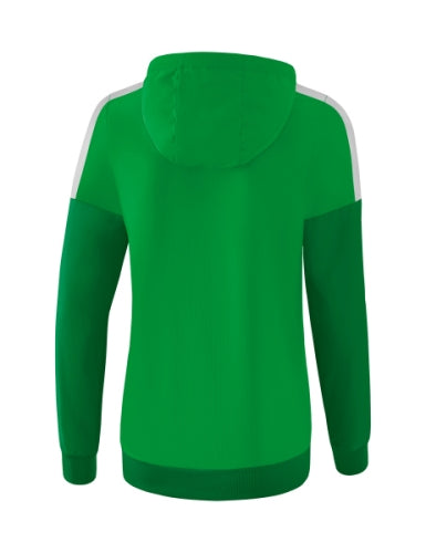 Erima Squad tracktop jack met capuchon Dames - fern green/smaragd/ silver grey