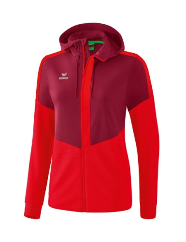 Erima Squad trainingsjack met capuchon Dames - bordeaux/rood