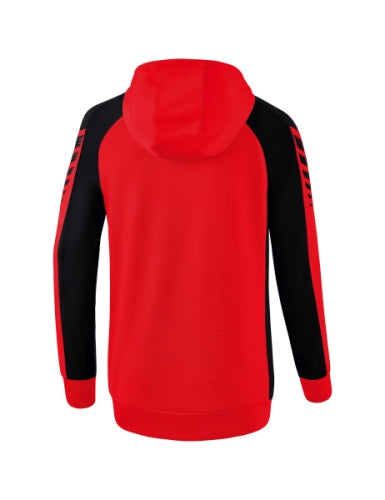 Erima Six Wings trainingsjack met capuchon Dames - rood/zwart