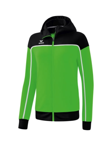 Erima CHANGE by erima trainingsjack met capuchon Dames - green/zwart/wit