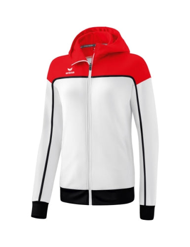 Erima CHANGE by erima trainingsjack met capuchon Dames - wit/rood/zwart