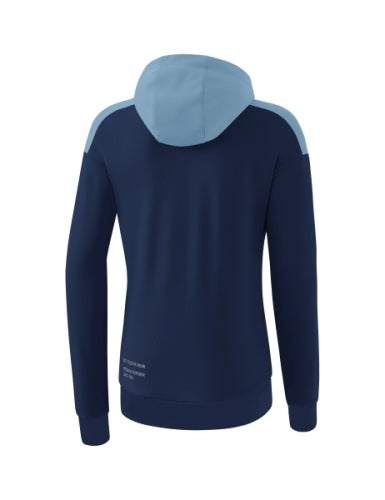 Erima CHANGE by erima trainingsjack met capuchon Dames - new navy/faded denim/wit