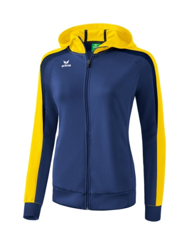 Erima Liga 2.0 trainingsjack met capuchon Dames - new navy/geel/donker navy