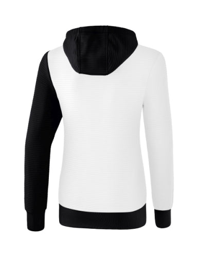 Erima 5-C sweatshirt met capuchon Dames - wit/zwart/donkergrijs