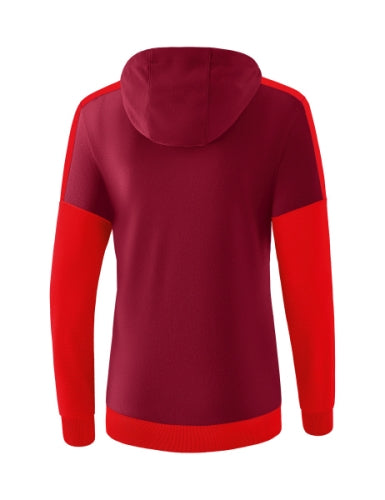 Erima Squad sweatshirt met capuchon Dames - bordeaux/rood