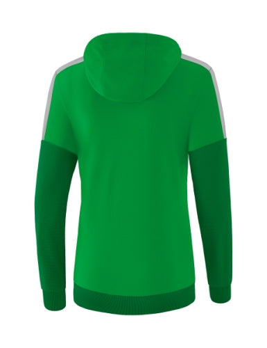 Erima Squad sweatshirt met capuchon Dames - fern green/smaragd/ silver grey