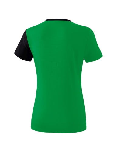 Erima 5-C T-shirt Dames - smaragd/zwart/wit