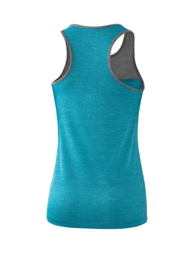 Erima 5-C tanktop Dames - oriental blue melange/grey melange/wit