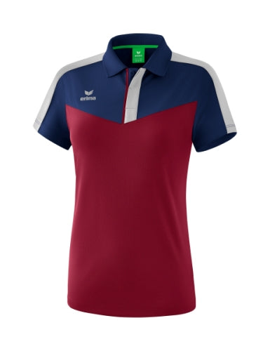 Erima Squad polo Dames - new navy/bordeaux/silver grey