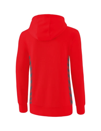 Erima Essential Team sweatshirt met capuchon Dames - rood/slate grey