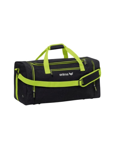 Erima Squad sporttas - zwart melange/lime